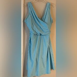 Women's Chlorine Resistant Tummy Control Surplice Wrap Swim size 10